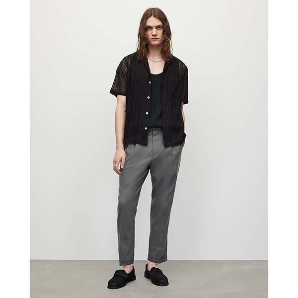 Allsaints Australia Mens Tallis Cropped Slim Pants Grey AU37-734